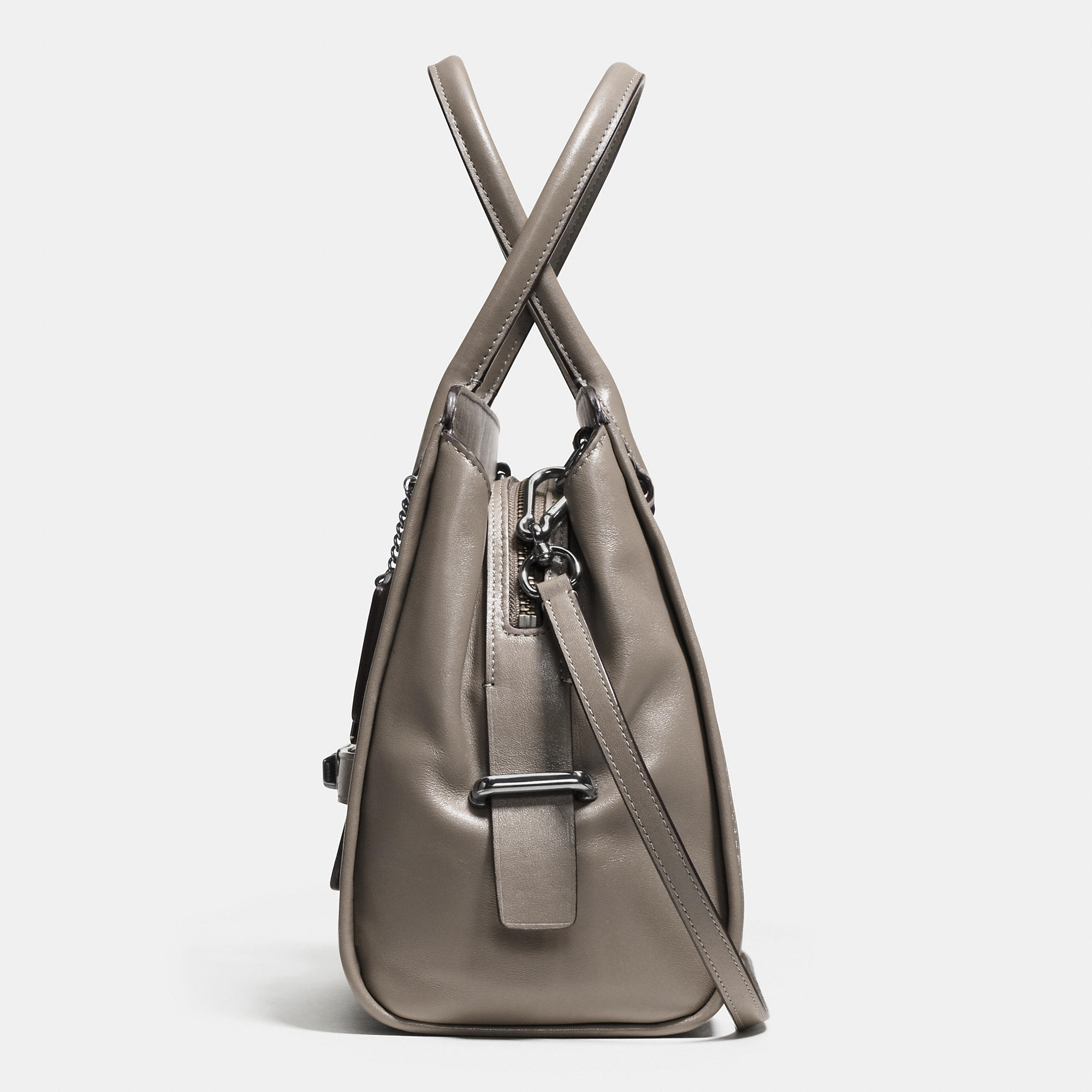 Worldwide Hot Sale Coach Swagger Frame Satchel In Calf Leather